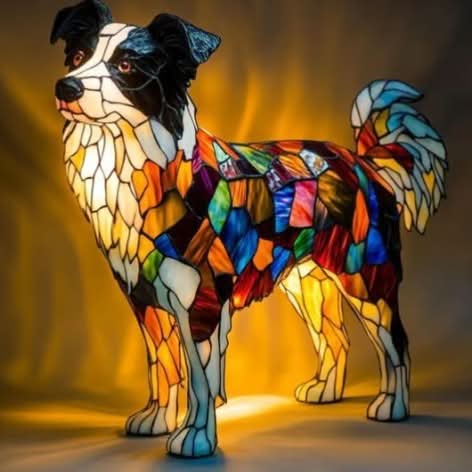 Hund Nachtlicht USB – dekorative Tierlampe mit warmem LED-Licht