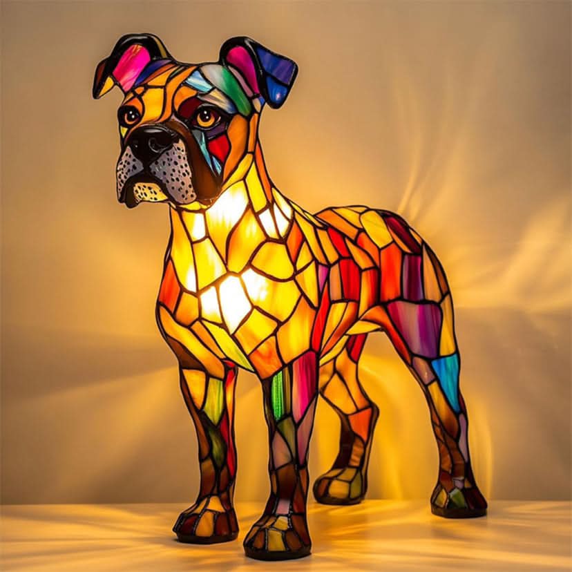 Hund Nachtlicht USB – dekorative Tierlampe mit warmem LED-Licht