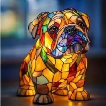 Hund Nachtlicht USB – dekorative Tierlampe mit warmem LED-Licht