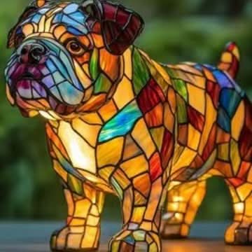 Hund Nachtlicht USB – dekorative Tierlampe mit warmem LED-Licht