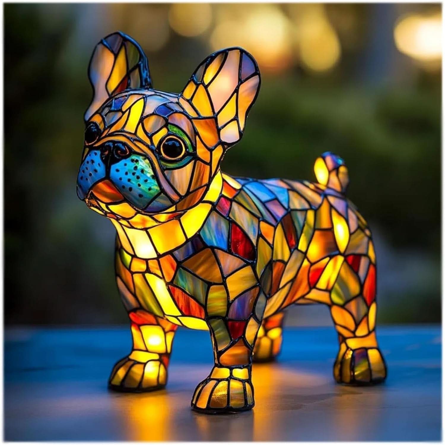 Hund Nachtlicht USB – dekorative Tierlampe mit warmem LED-Licht