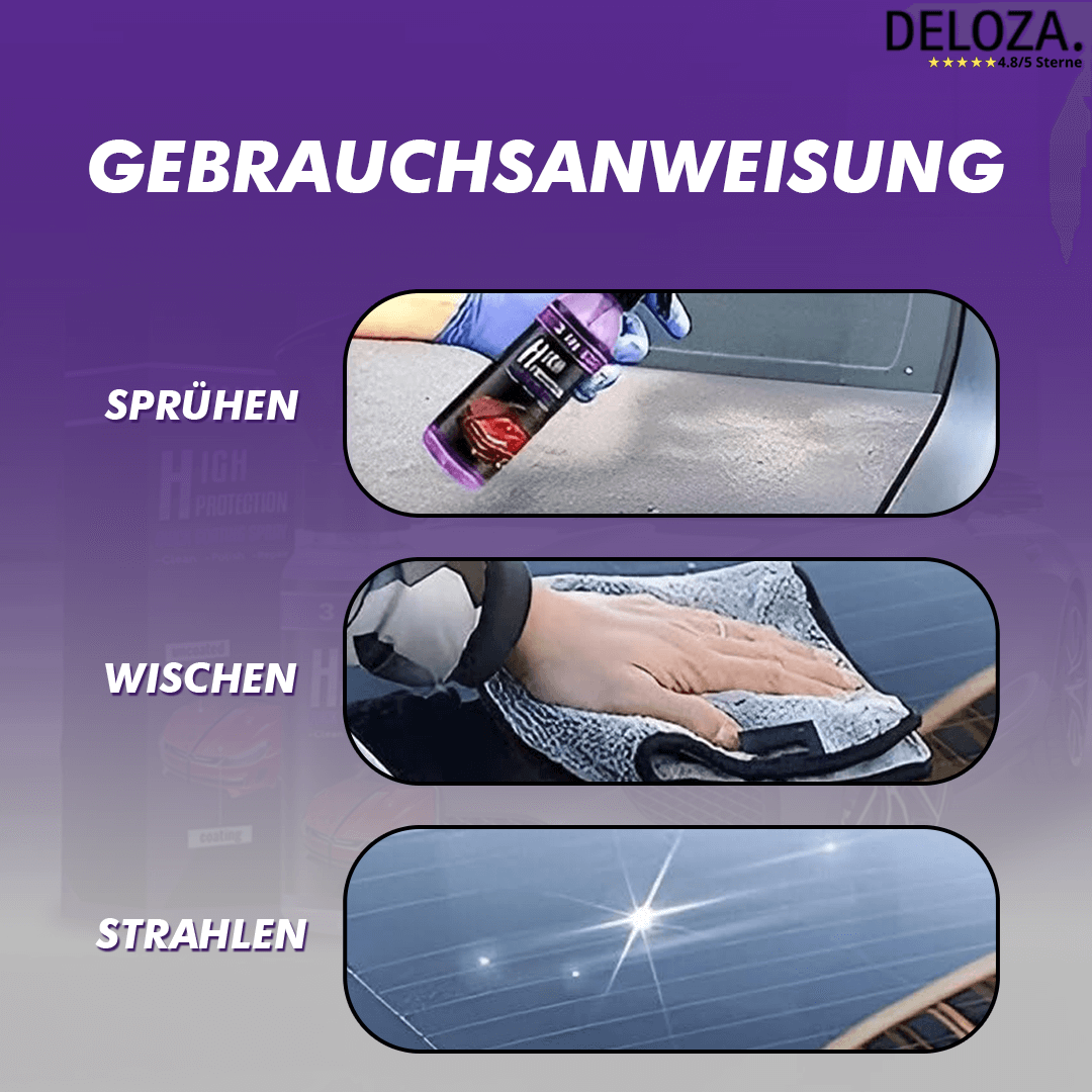 Keramik Beschichtung Spray Auto - 3in1 Lackschutz & Glanz 100ml