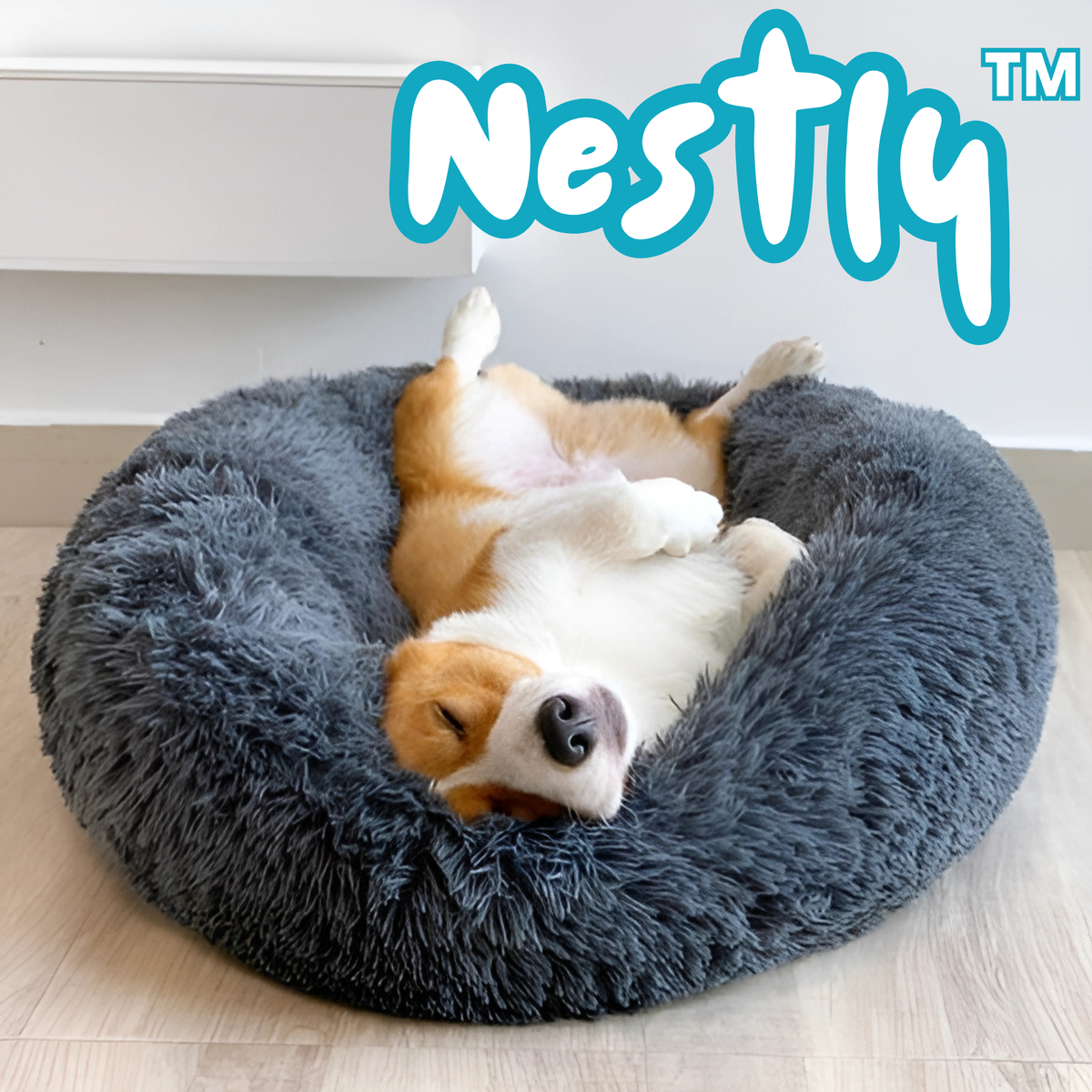 Haustierbett weich kuschelig - Hundekörbchen Katzenbett waschbar