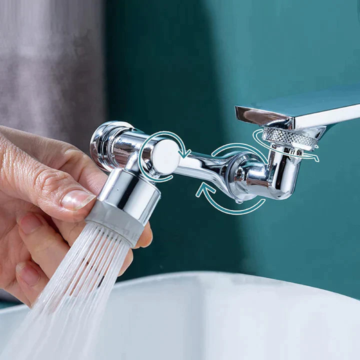 Wasserhahn Aufsatz Drehbar 1080° - Schwenkbar mit 2 Strahlarten
