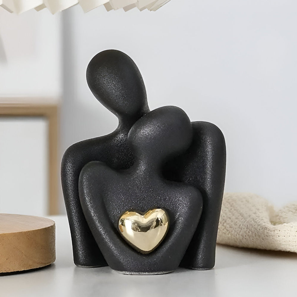 Keramik Paarfigur Minimalistisch - Deko Figur Wohnzimmer Modern