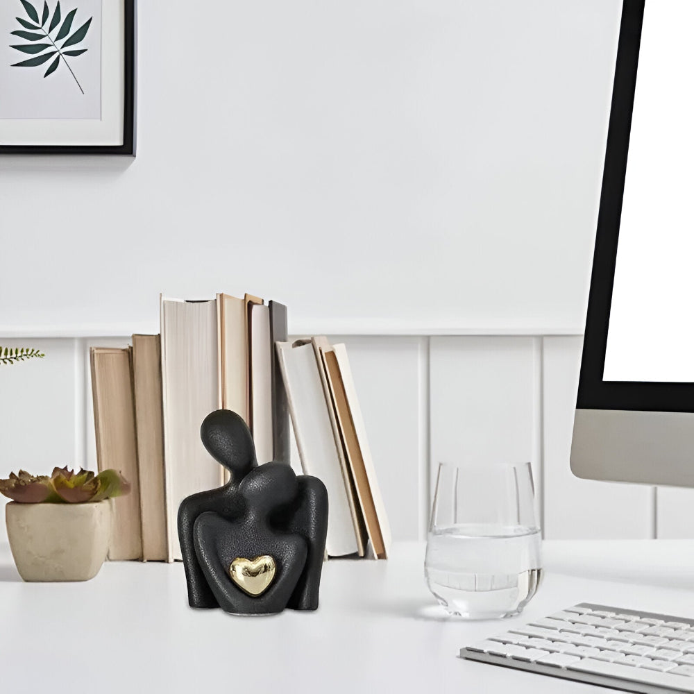 Keramik Paarfigur Minimalistisch - Deko Figur Wohnzimmer Modern