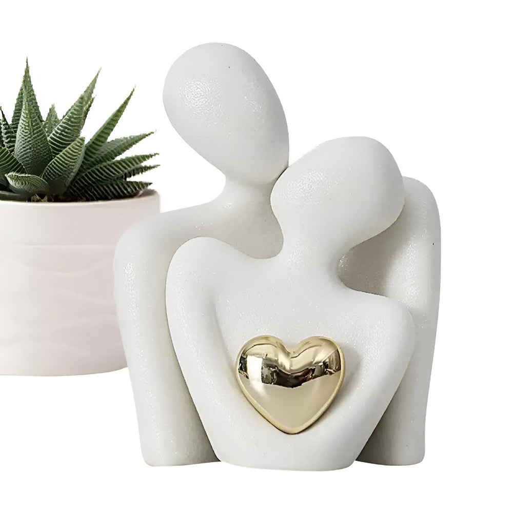 Keramik Paarfigur Minimalistisch - Deko Figur Wohnzimmer Modern