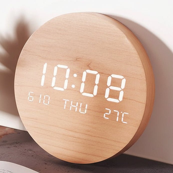 Digitale LED Tischuhr im skandinavischen Design – minimalistisch