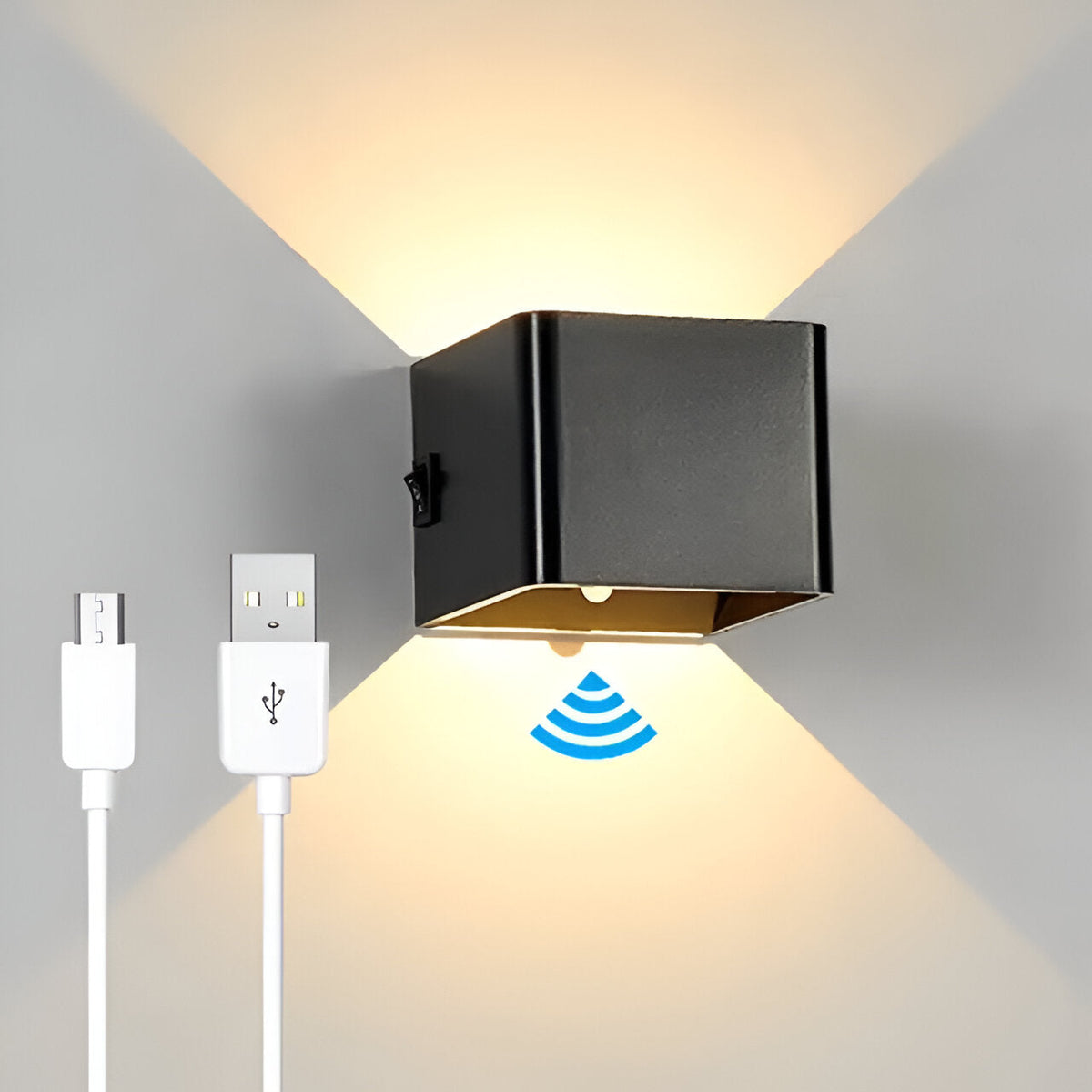 Wandleuchte mit USB & Netzanschluss – warm & kaltweiß