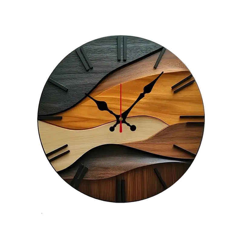 Runde Wanduhr mit lautlosem Uhrwerk und skandinavischem Design