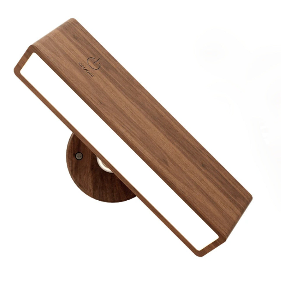 Kabellose Wandlampe mit Holzfinish – wiederaufladbar und dimmbar