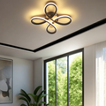LED Deckenleuchte Kleeblatt dimmbar schwarz 30 cm Wohnzimmer