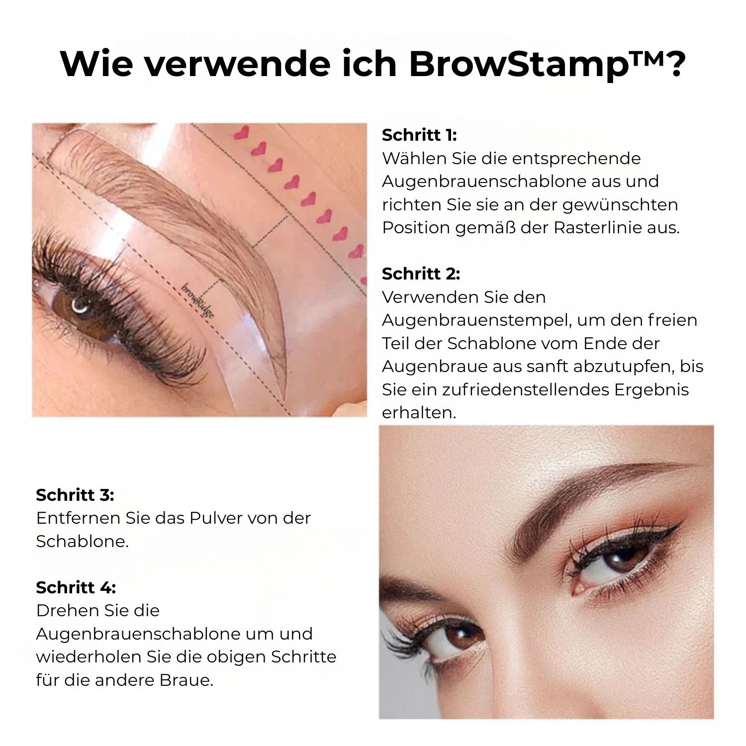 Augenbrauenstempel Set - Schablonen für perfekte Brauen