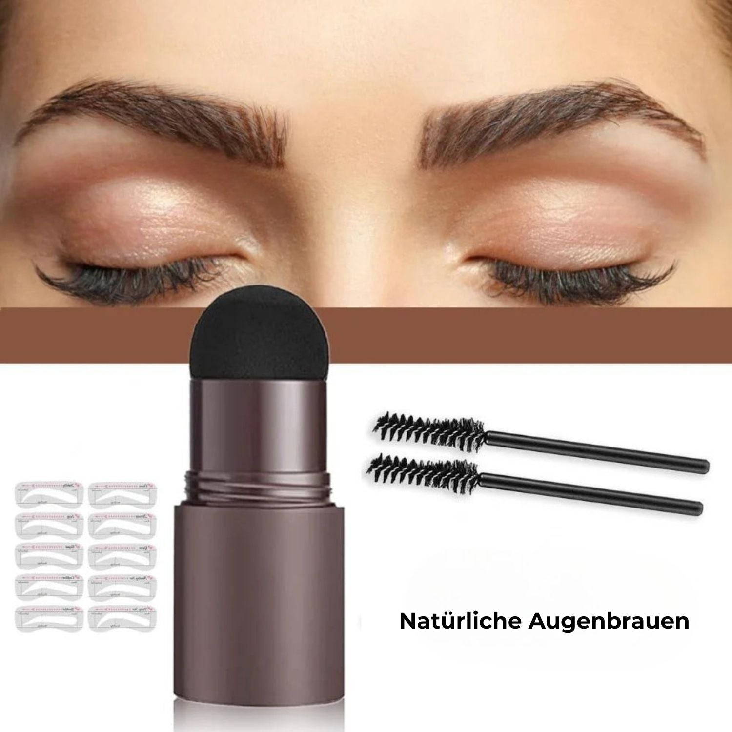 Augenbrauenstempel Set - Schablonen für perfekte Brauen
