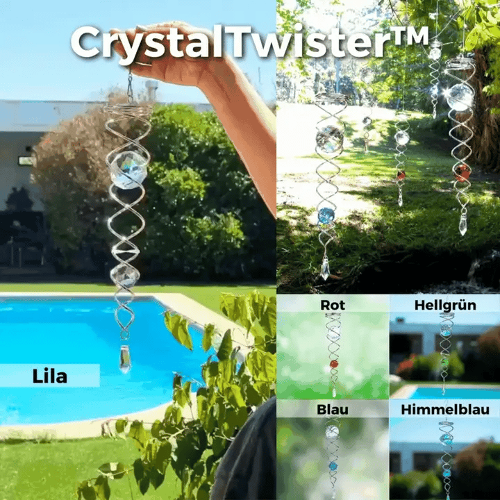 Edelstahl Windspiel Spirale – Wetterfeste Gartendekoration mit Lichtreflexen