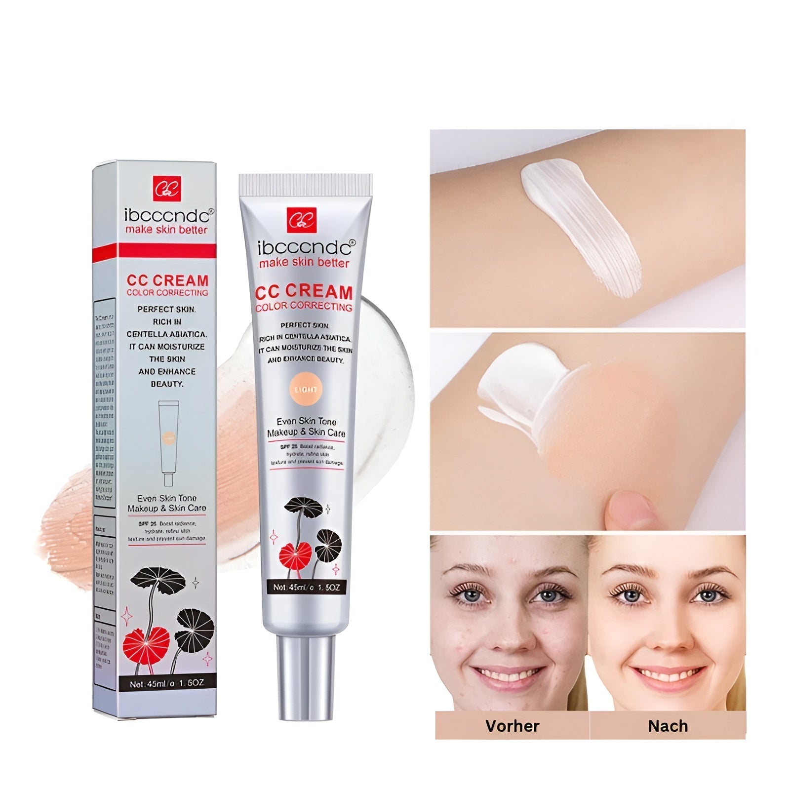CC Cream mit Centella Asiatica - Farbkorrektur & Pflege für natürliche Haut