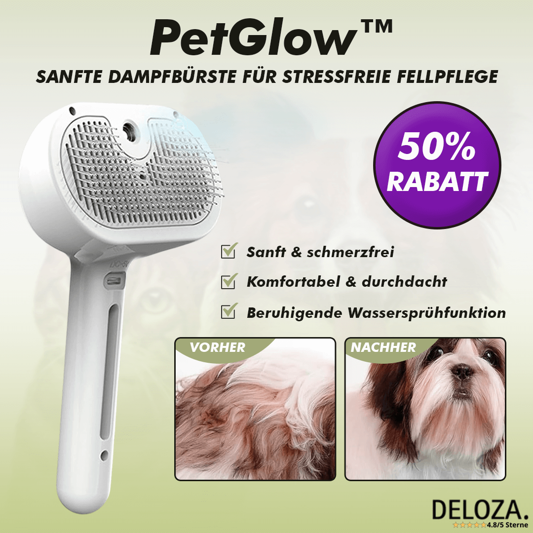 Dampfbürste für Hunde und Katzen mit Wassersprühfunktion