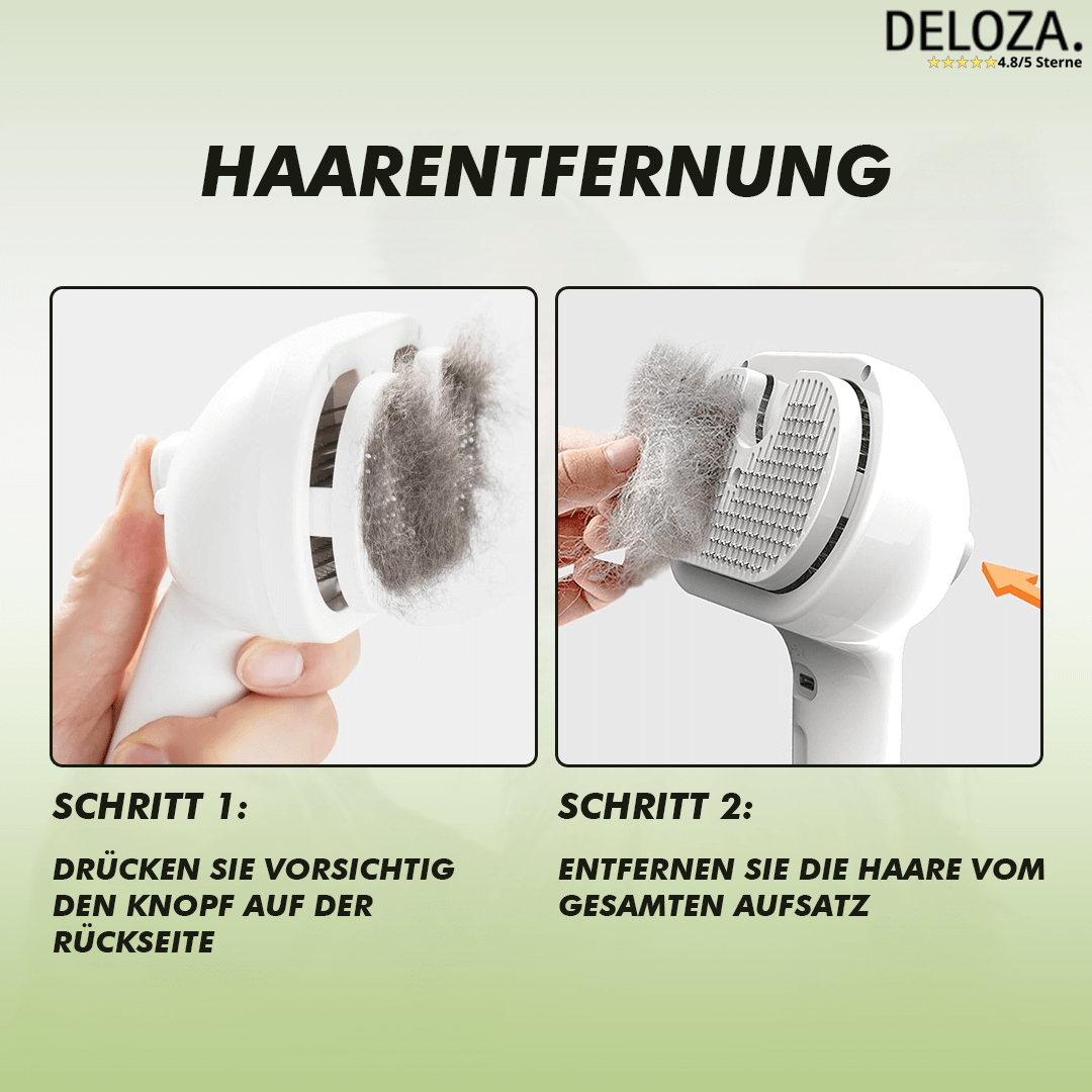 Dampfbürste für Hunde und Katzen mit Wassersprühfunktion