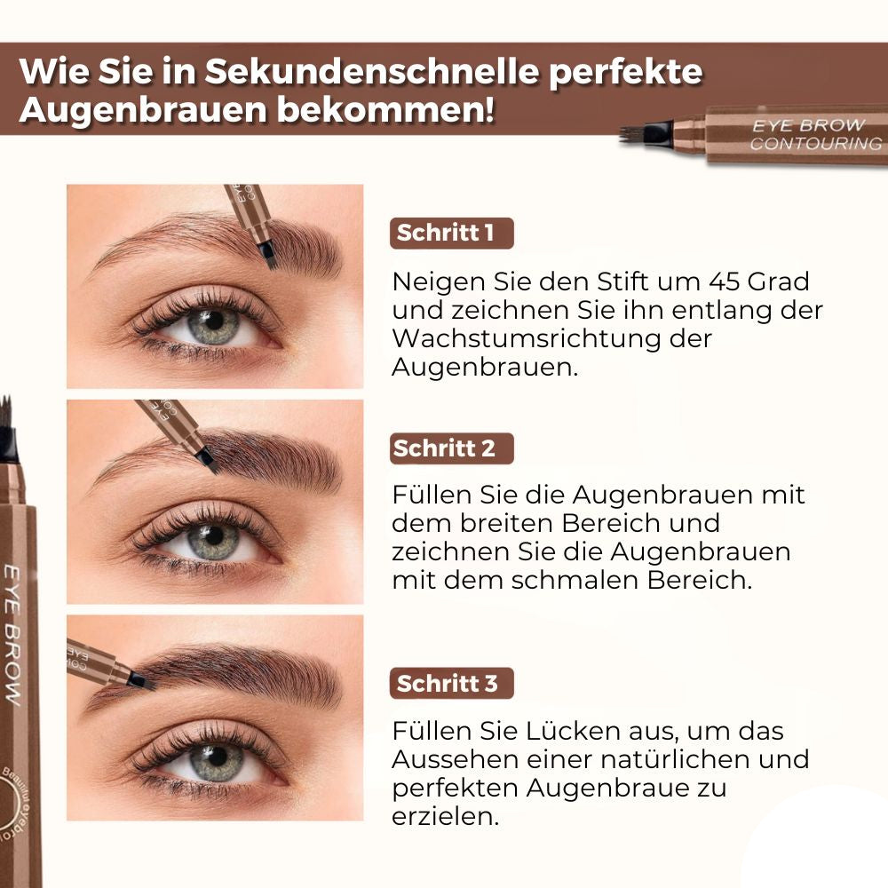 Augenbrauenstift wasserfest - Microblading Stift für natürliche Brauen