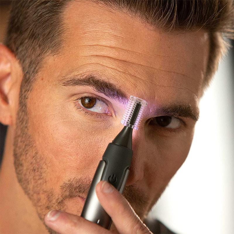 Elektrischer Augenbrauentrimmer mit LED-Licht & Titanklinge