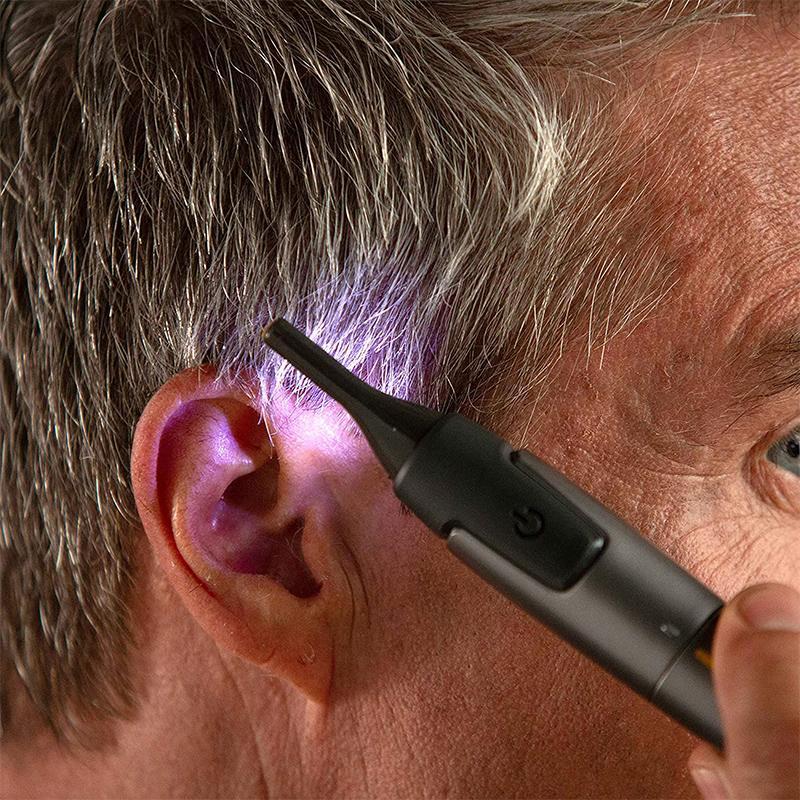 Elektrischer Augenbrauentrimmer mit LED-Licht & Titanklinge