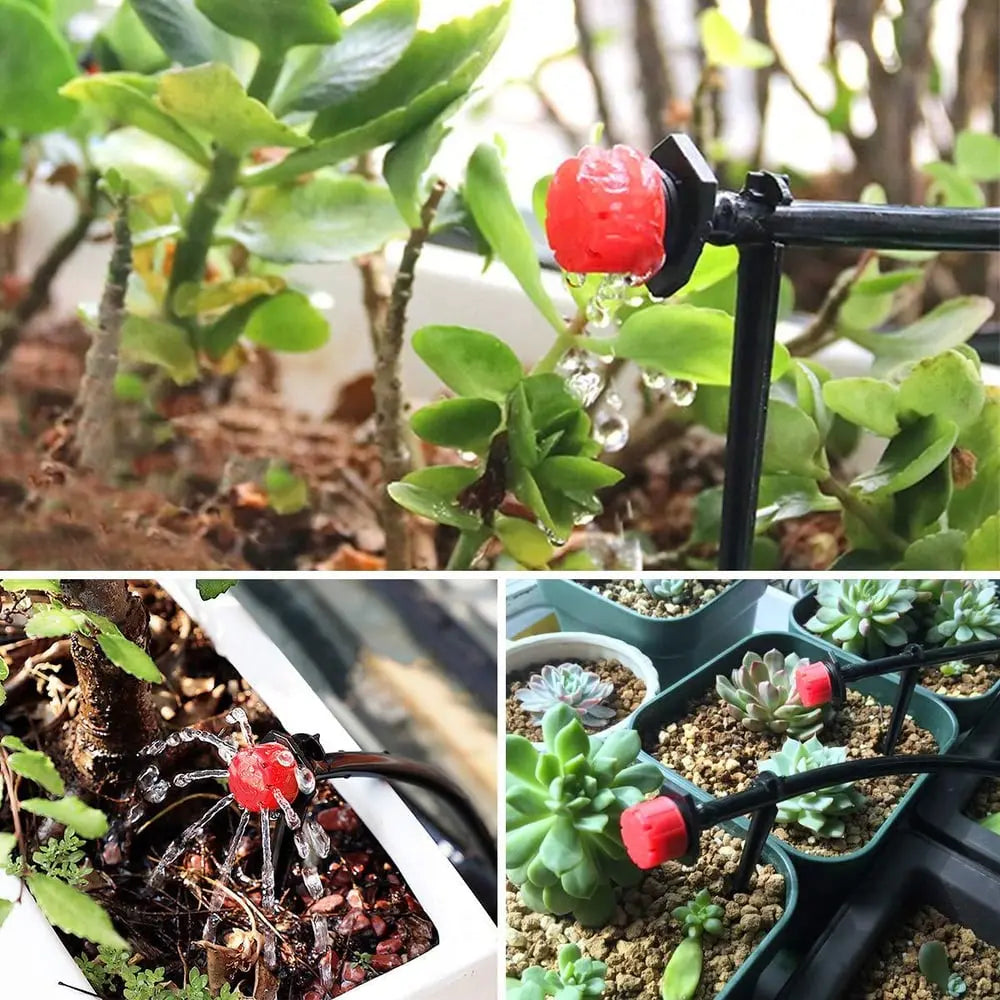 Tropfbewässerung Düsen mit 360° Drehung - 50 Stück Set für Garten