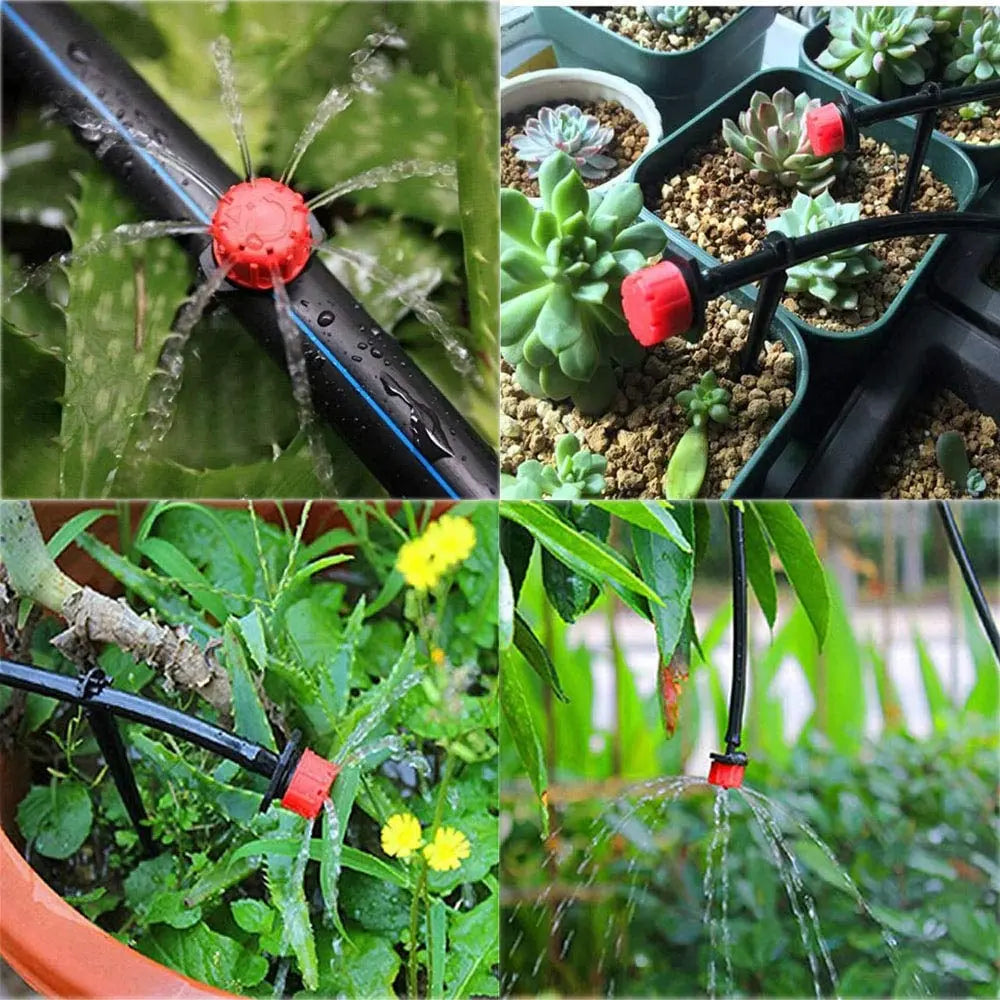 Tropfbewässerung Düsen mit 360° Drehung - 50 Stück Set für Garten