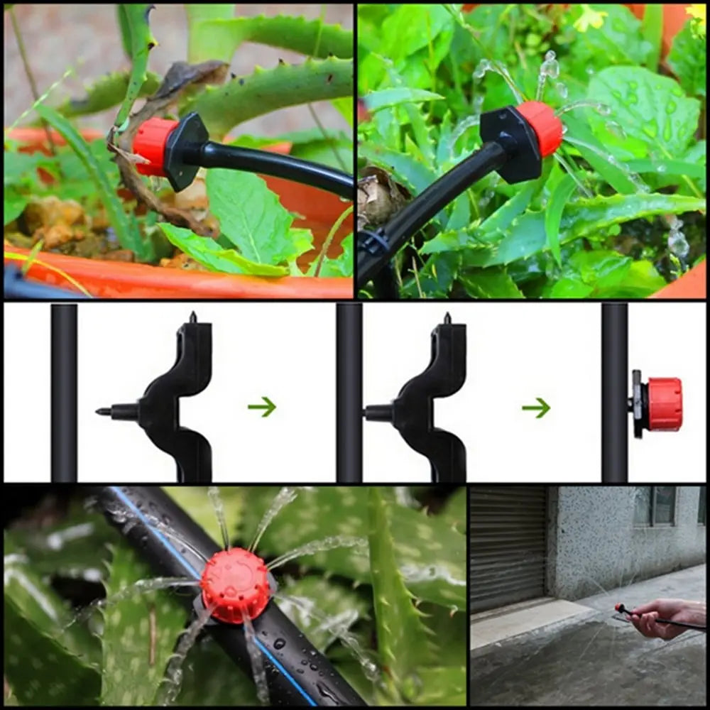 Tropfbewässerung Düsen mit 360° Drehung - 50 Stück Set für Garten