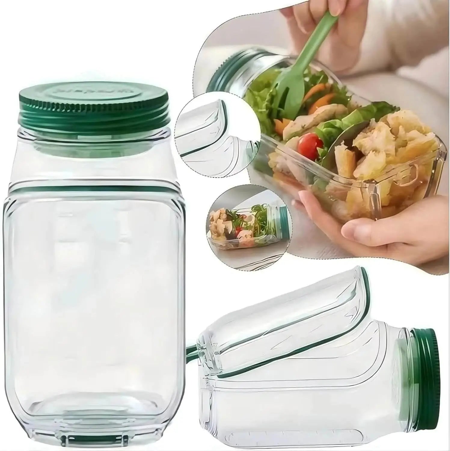 Salatbox Auslaufsicher BPA-frei - 700ml Lunchbox mit Schraubdeckel