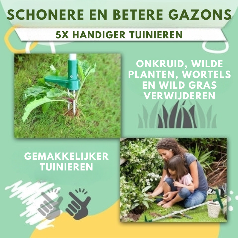 Unkrautstecher Rückenschonend - Wurzelentferner Gartenwerkzeug 100cm