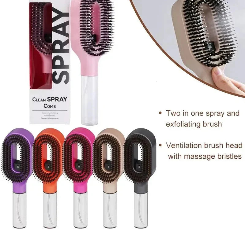 2-in-1 Haarbürste mit Sprühnebel – Sanftes Entwirren & Frizz-Kontrolle