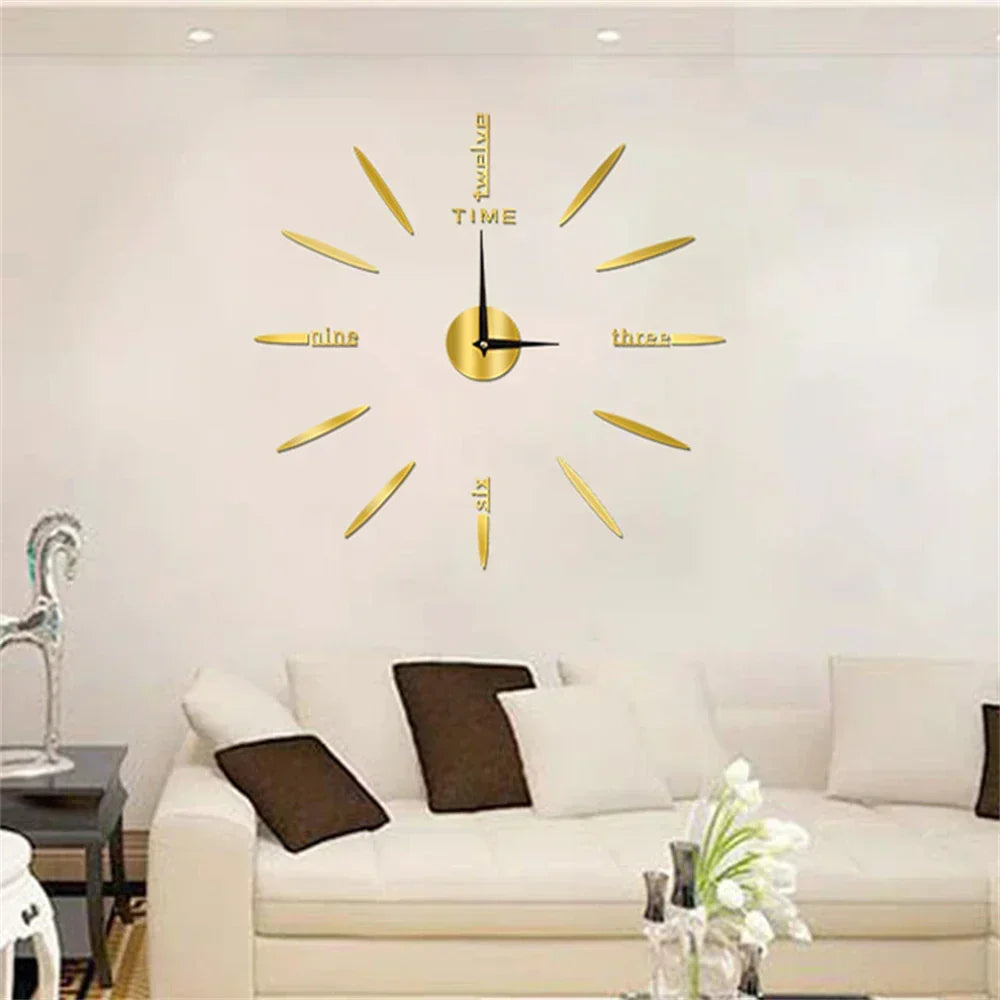 Selbstklebende 3D-Wanduhr aus Acryl – Modern und individuell