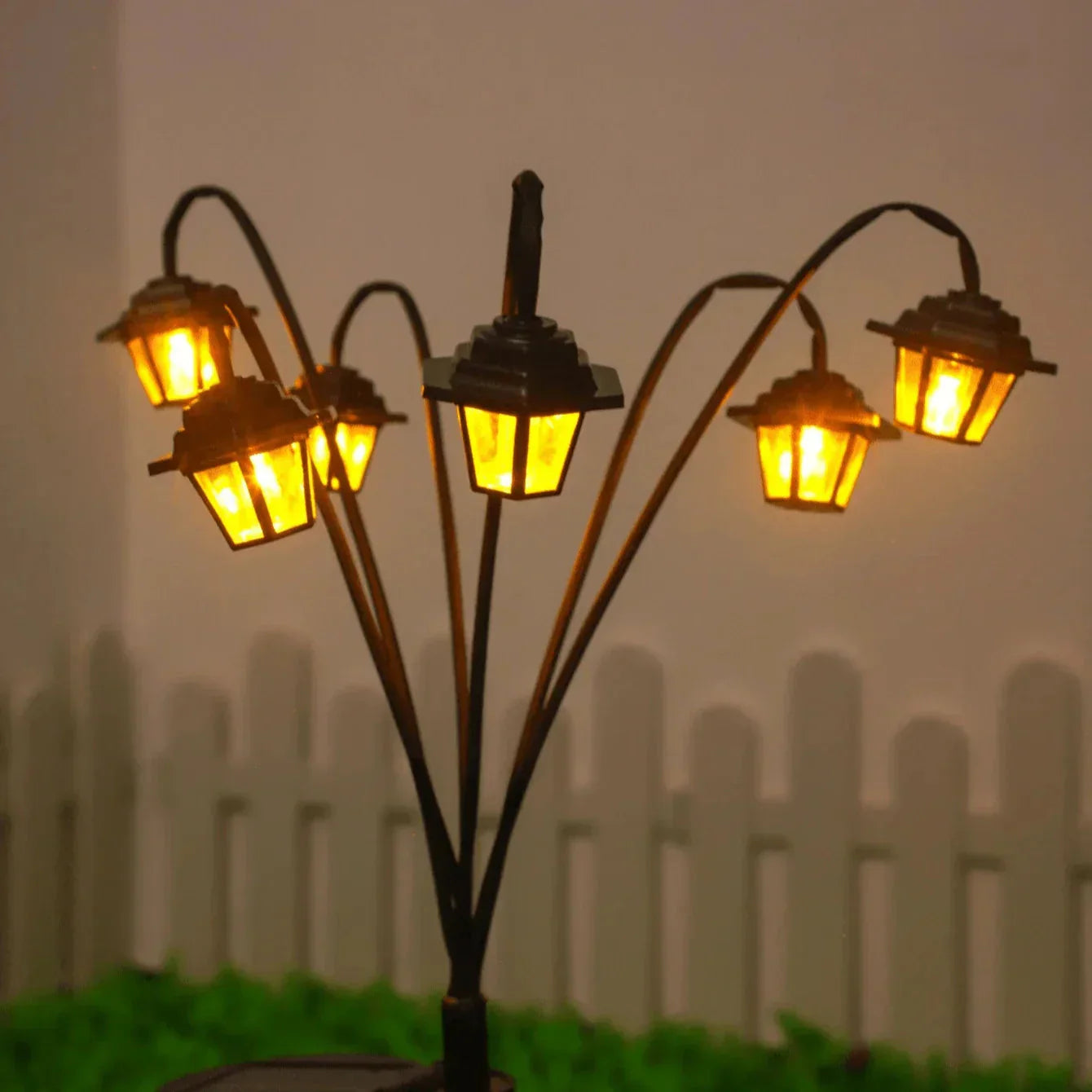 Solar Gartenlaterne Retro Design 6 LED warmweiß IP44 Außenbeleuchtung