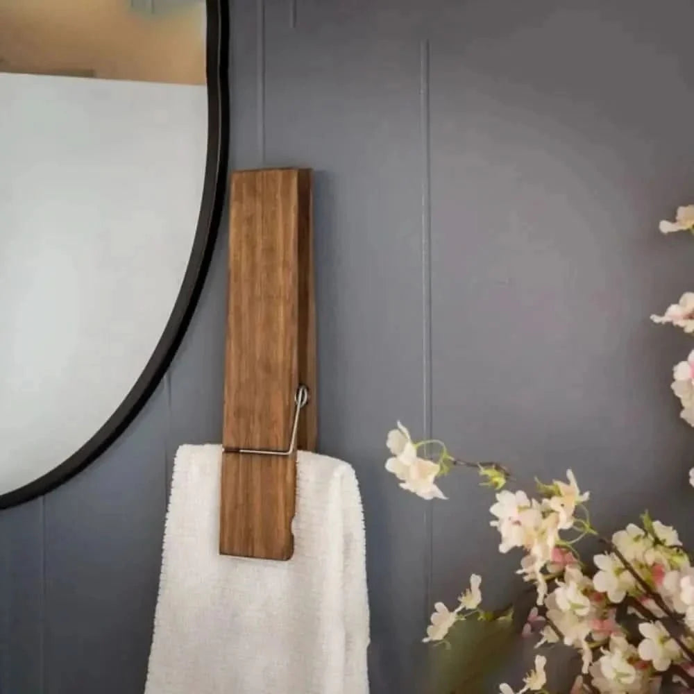 Handtuchhalter aus Holz – Stilvoller Clip für Badezimmer