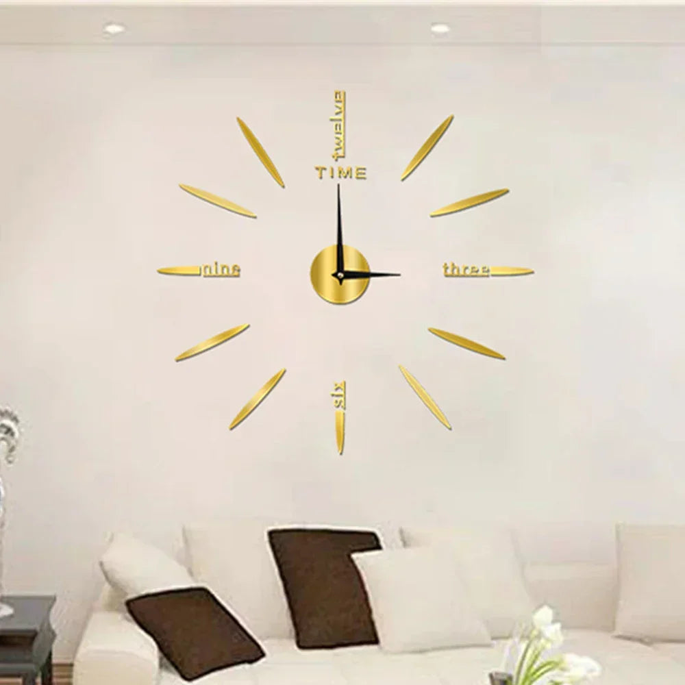 Selbstklebende 3D-Wanduhr aus Acryl – Modern und individuell
