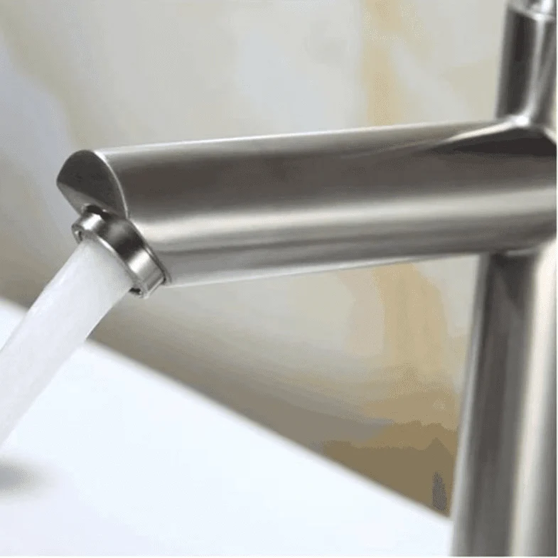 Einhebel-Badezimmerhahn aus Edelstahl – modernes Design
