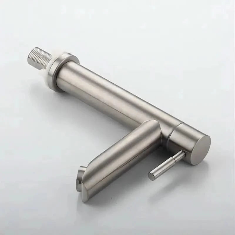 Einhebel-Badezimmerhahn aus Edelstahl – modernes Design