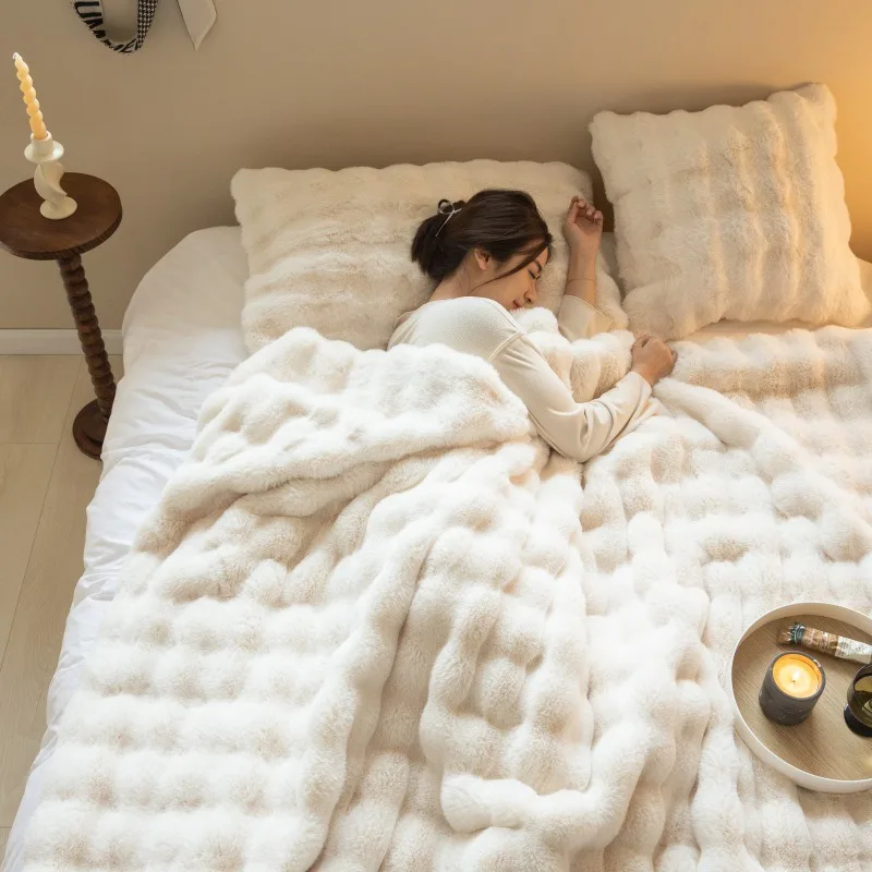 Extra dicke Flauschdecke für Sofa und Bett – Warme Winterdecke