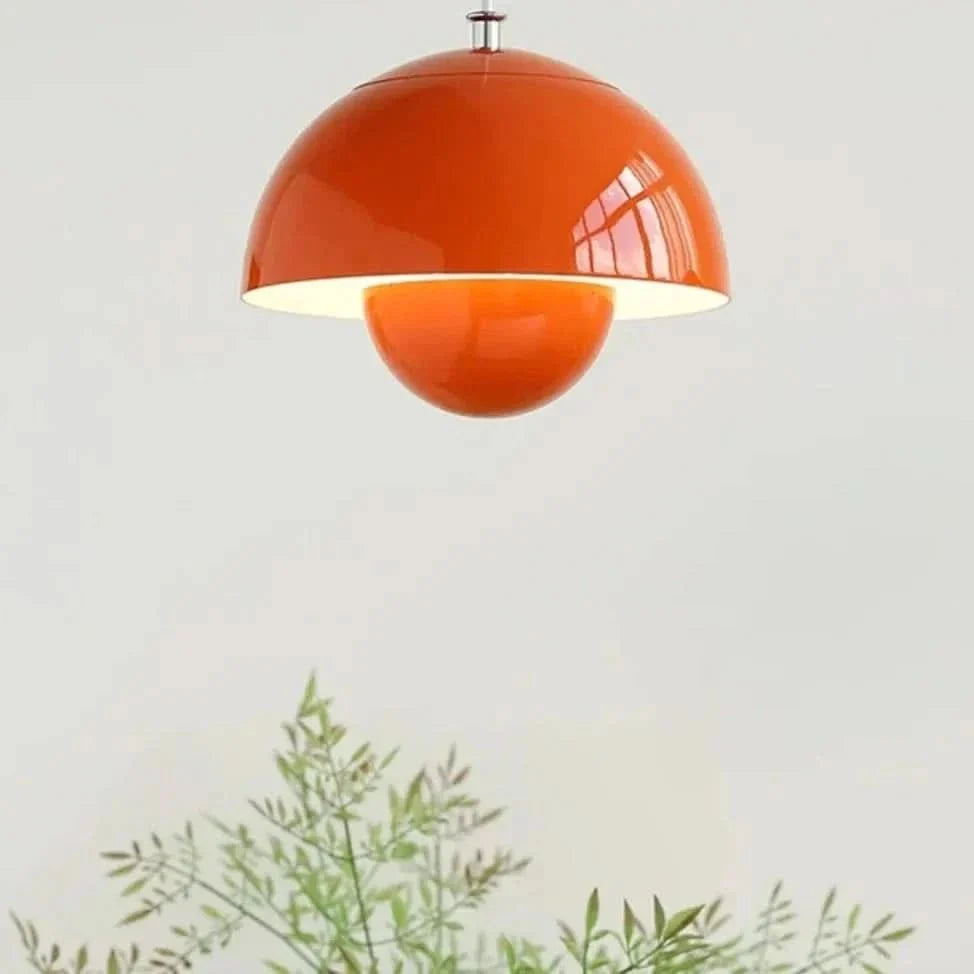 Retro Deckenleuchte aus poliertem Metall im Art-Déco-Stil