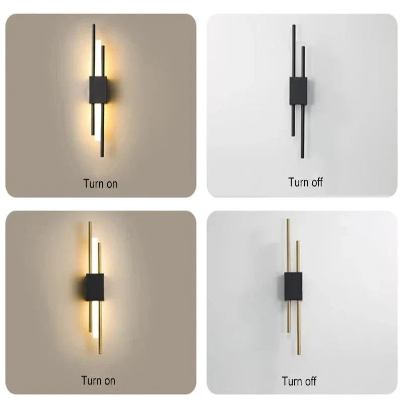 LED Wandleuchte Metall Acryl mit 3 Lichtfarben einstellbar
