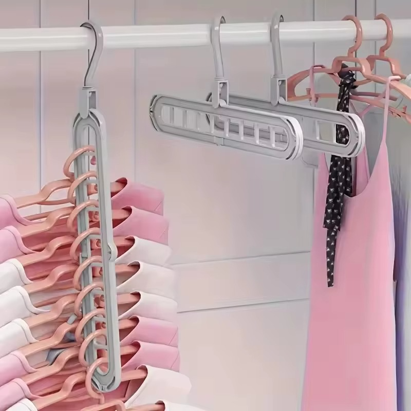 Drehbarer Kleiderbügel 9-Loch Platzsparend Schrankorganisation