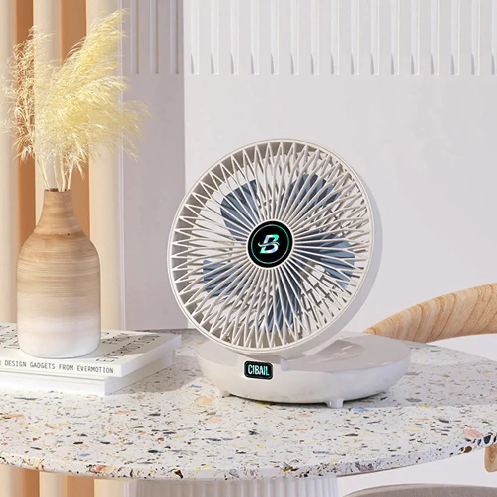 Faltbarer Mini Ventilator 2-in-1 – Tischventilator & Wandventilator mit Akku