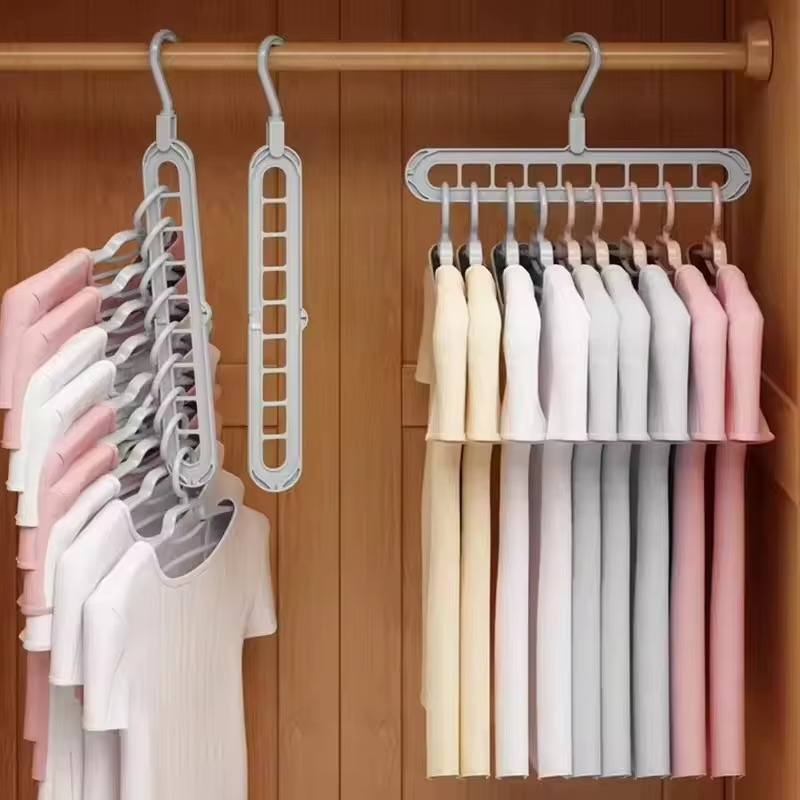 Drehbarer Kleiderbügel 9-Loch Platzsparend Schrankorganisation
