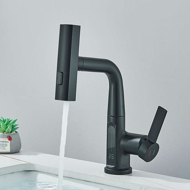 Digitaler Waschtischhahn mit Temperaturanzeige – modern und tropffrei