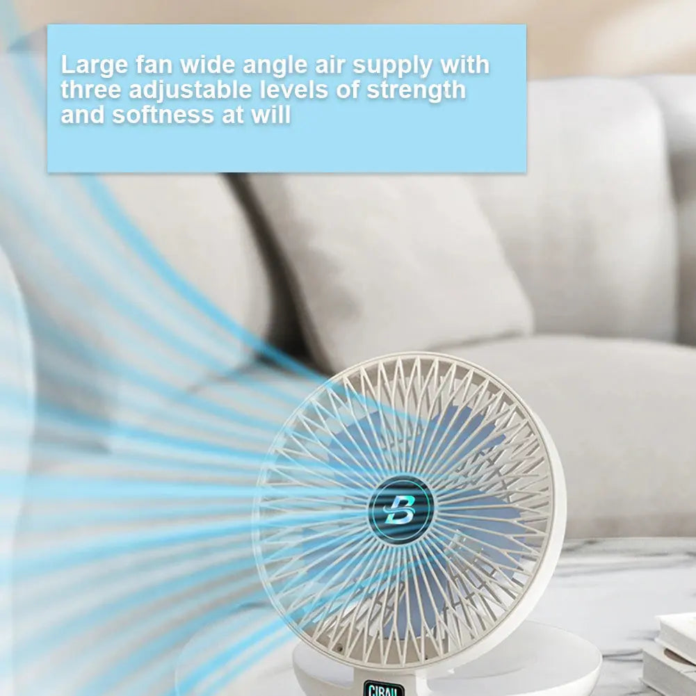 Faltbarer Mini Ventilator 2-in-1 – Tischventilator & Wandventilator mit Akku