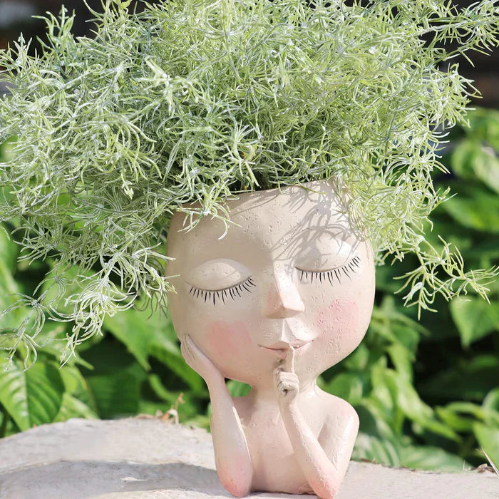 Pflanzgefäß Lady Gesicht - Dekorative Vase für Sukkulenten & Blumen