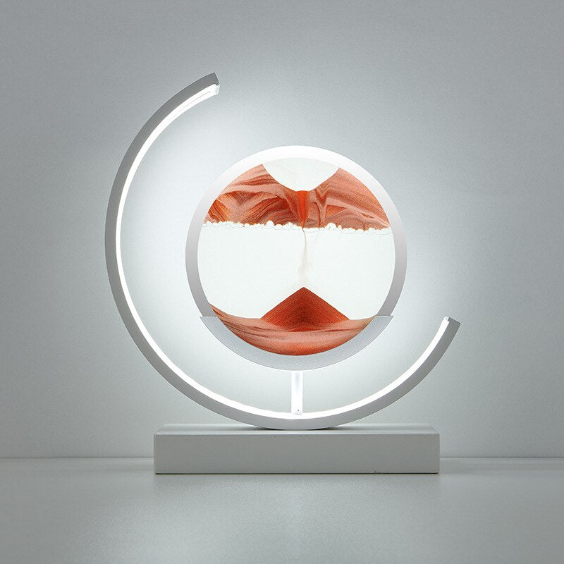 LED Tischlampe mit beweglichem Sand – Drehbare 3D Sandkunst Lampe