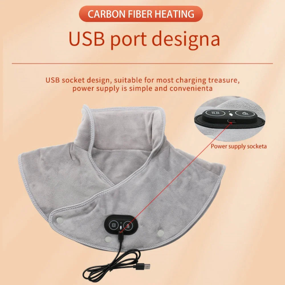 Nacken- und Schultermassager mit Wärme und Vibration – USB