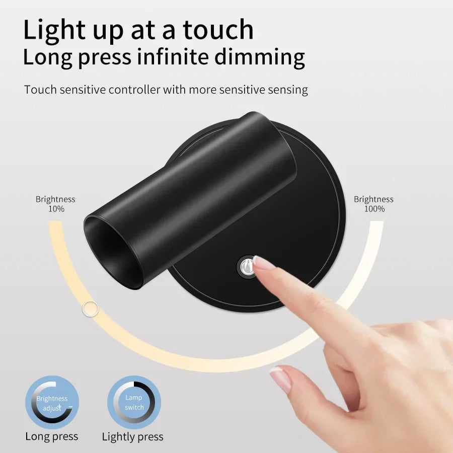 Kabellose LED Wandleuchte Dimmbar Magnetisch 360° Schwenkbar