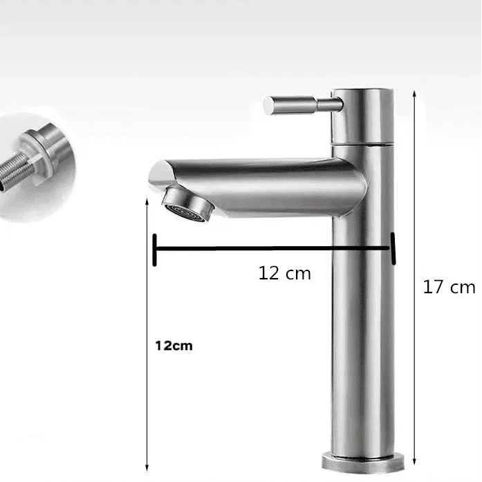 Einhebel-Badezimmerhahn aus Edelstahl – modernes Design